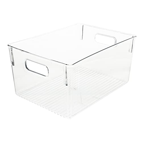 VINTORKY 透明プラス 製多目的収納ボックス 軽量で持ち運び便利 対応