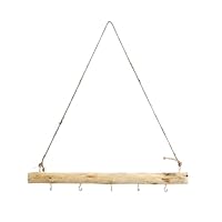 SOFPLATE 5 Haken 40CM Deko Holzstange mit Haken Natur Zweig zum Aufhängen Holzstange zum Aufhängen Treibholz Wandhaken Mit Bindfaden Bauernhaus Vintage Deko Fensterdekoration Türhänger Fensterhänger
