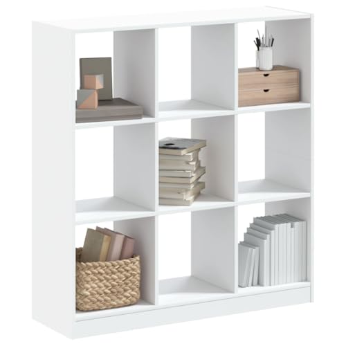 Xichuzi Estantería de Madera de ingeniería Blanca 102x32x108 cm, Libreria Estanteria, Muebles Auxiliares, Estanterias Almacenaje, Mueble Almacenaje, Mueble Organizador, Estanteria Oficina - 3307837