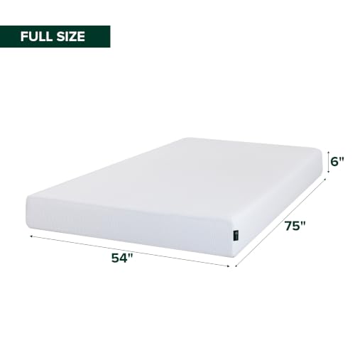 Image of Zinus 6 Inch Green Tea Cooling Memory Foam Mattress [New Version], Full, Fiberglass Free, Medium Firmness, Cooling Gel Foam, Certified Safe Foams & Fabric, Mattress in A Box