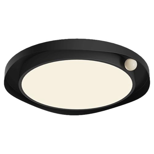 DOBQHWY Lámpara Techo Creativa Posmoderna Lámpara Panel Hierro Negro Moda 3 Luces Superficie Planas Empotradas Regulables Luminarias Empotradas LED Ultrafinas Dormitorio,Lavandería,Oficina,Escalera