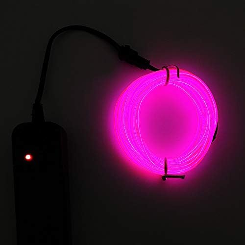 Gbell Gell Flexible LED Light EL Wire String - 3M Waterproof Strip Rope Glow Decor Neon Lamp USB Controlle Light,Great for Christmas Tree, Cards, Parties Supplies,Gifts,Hallways,Car Decoration (D)