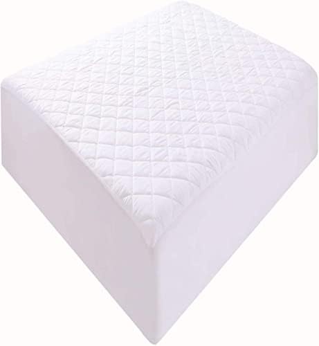 Super King Quilted Mattress Protector Extra Deep Pocket Fitted Hypoallergenic Hotel Quality Super Soft Brushed Fabric