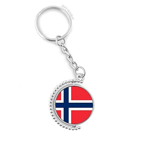 Drapeau national Norvège anneau rotatif pour vos clés de maison et voiture