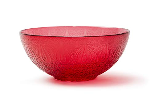 Ensaladera de 23 x 10 cm, color rojo