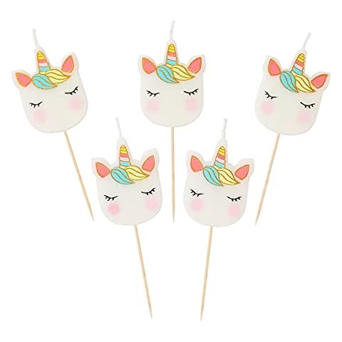 Talking Tables Unicorn Birthday Candles Pack of 5 Cover