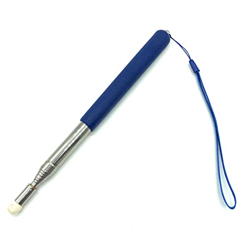 A-CRAFT 指示棒 ロング 伸縮自在 最大100cm 指し棒 ポインター ストラップ付き (ブルー)