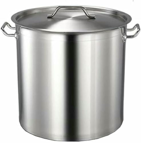 Olla para Sopa, para Uso doméstico o de Catering, de Acero Inoxidable 201 Grueso, con Tapa, para Cocina de Gas o de inducción(108L)