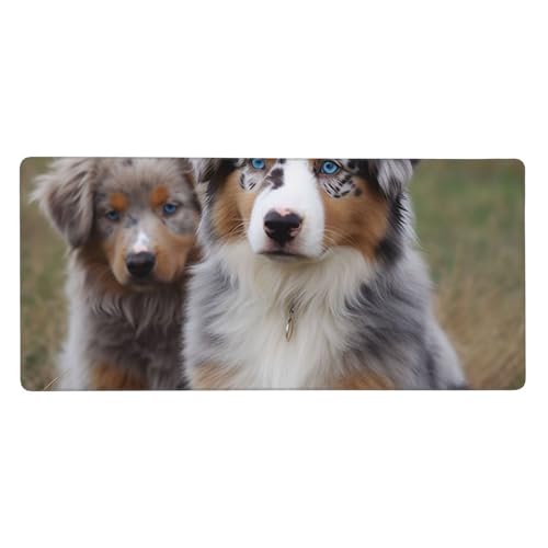 Tapis de souris de jeu 40 x 90 cm antidérapant et sous-main étendu motif chien
