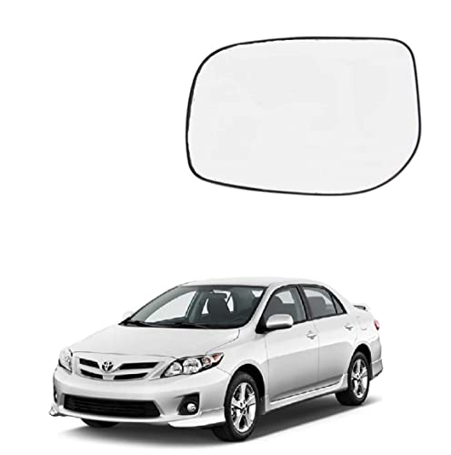 Auto Spare World Left Side Mirror Glass Compatible With Toyota Corolla Altis 2008-2013 Set of 1 Pcs.