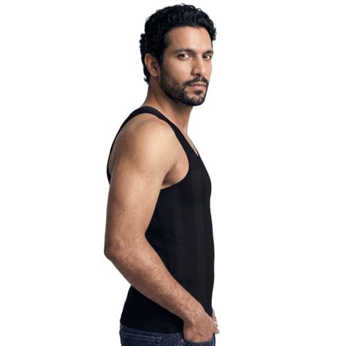 Image of dermawear Men Zenrik High Compression Shapewear Vest for Chest and Abdomen