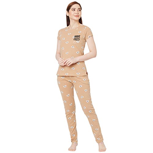 Image of Sweet Dreams Women's Cotton Printed Night Suit Set