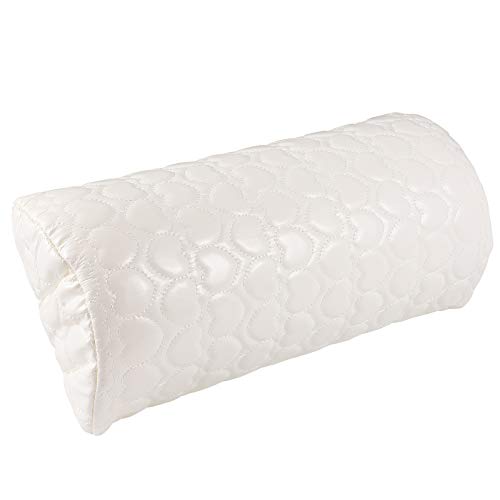 Lurrose Suave Nail Art Almohada Cojín Resto de la mano Soporte para manos Media columna Nail Art Suave Esponja Almohada Manicura Cuidado Tratamiento Salon Salon (Blanco)