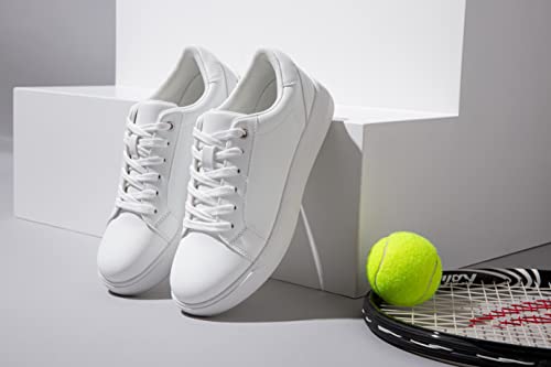 Vepose Women's Fashion Sneakers 8015 All White Flat Walking Memory Foam Classy Shoes For Women Size 9(Cjy8015 Allwhite 09) #TOP4