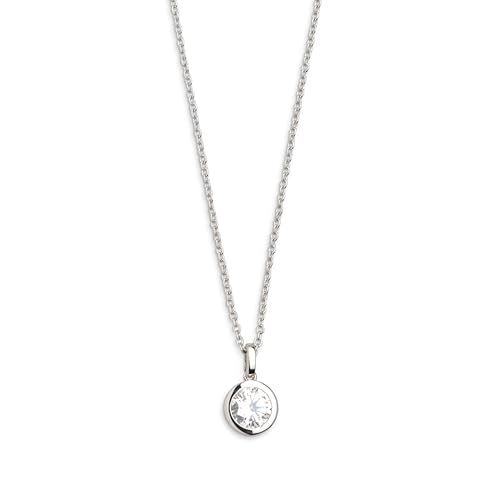 XENOX® Zarge Halskette - Damen Halskette aus hochwertigem925/- Sterlingsilber mit Zirkonia Stein | XS7285