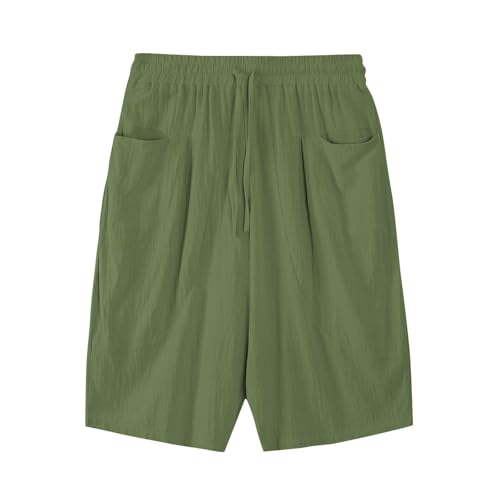 Mens Cotton Linen Yoga Loose Harem Pants with Pockets Lightweight Drawstring Casual Pant Retro Distressed Pants2