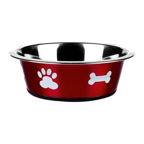 Classic Pet Products Classic Posh Paws Dish, 1600 ml, Red Cover