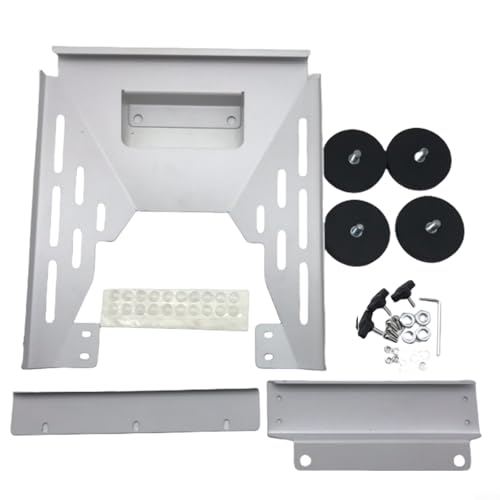 Sileduove Stainless Steel Car Boat RV Mount Kit with Rubber Base Compatible with for Starlink for Mini, Black and White Weatherproof Desig(White)