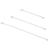 Sllaiss 3 Pieces 925 Sterling Silver Pendant Necklace Bracelet Anklet Chain Extenders for Necklace 14K Gold Plated Rose Gold Plated 2