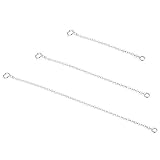 Sllaiss 3 Pieces 925 Sterling Silver Pendant Necklace Bracelet Anklet Chain Extenders for Necklace...