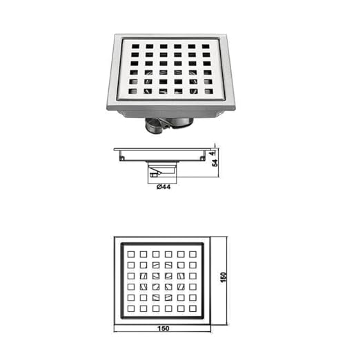 Rigole de douche encastrable 30 cm en inox pour rénovation de salle de bain