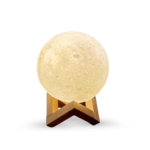HOME ARCHIVE 3.59 Inch Moon Lamp Wooden Base, 16 Colors