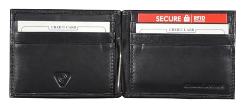 Detroit Red Wings Hockey RFID Blocking Shield Black Leather Moneyclip Wallet3