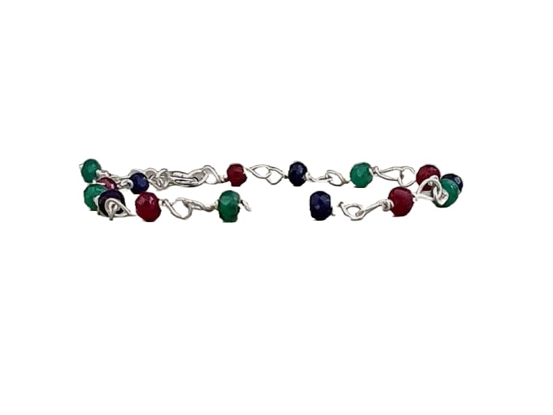 Bracelet rubis saphir 3.5mm et argent sterling 8 pouces à offrir pour une occasion spéciale