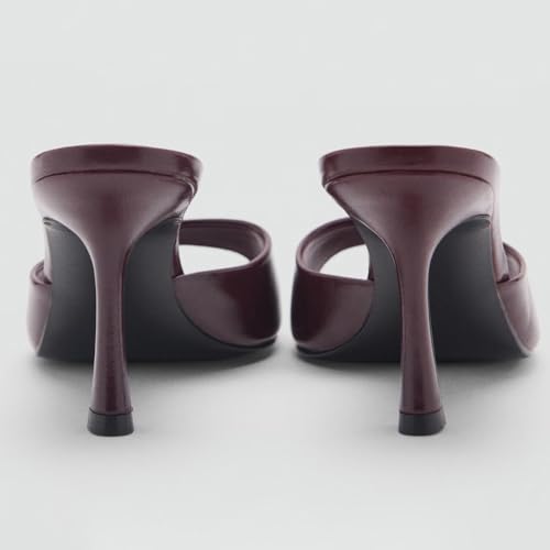 Image of YIYA Women's Open Pointed Peep Toe Mules Kitten Heels Stiletto High Heels Slide Sandals Summer Slip On Backless Dress Spring Summer Pumps Shoes