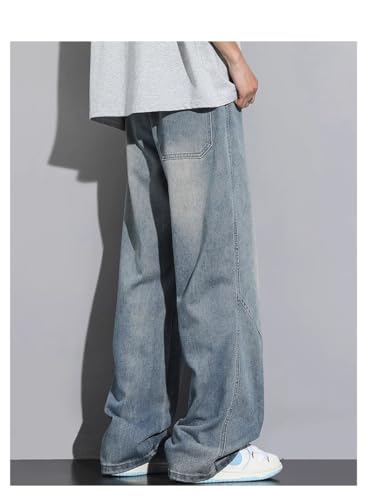 Men's Jeans American Style Summer Thin Straight Loose Cargo Casual Vintage Pants4