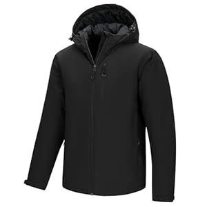 33,000ft Men’s Waterproof Ski Jacket Fleece Jacket Warm Winter Coat Windproof Rain Jackets Outdoor Thermal Coats for Hiking Skiing Walking