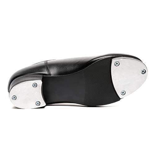 Mens Lace Up Black Tap Shoes Leather Dance Shoe for Men4