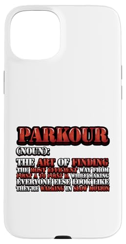 Parkour Definition Freerunning Traceur �X�g���[�g���[�N�A�E�g �X�}�z�P�[�X iPhone 15 Plus �p
