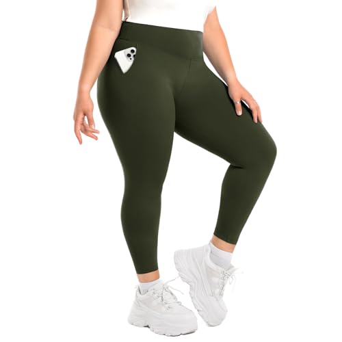 SINOPHANT Leggings Damen High Waist, Blickdicht Schwarze Leggings Große Größen mit Taschen Damen