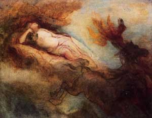Peinture à l'huile de Odilon Redon, reproduction haut de gamme d'Aurora 1910 sur toile de lin