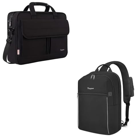 Taygeer Laptop Bag 15.6 Inch Business Briefcase Gifts for Men Women, Large Sling Bag, Multipurpose Crossbody Sling Backpack Cover