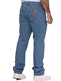Calça Masculina Tradicional Reta Jeans 100% Algodão Malloy (BR, Numérico, 42, Regular, Regular, Jeans Azul Medio)
