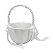 Flytise Cestino della Ragazza di Nozze,Wedding Flower Girl Basket Cute Bowknot Design Cesto di Fiori Matrimonio Romantico