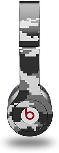 Skin Decal Wrap Works with Original Beats Solo HD Headphones WraptorCamo Digital Camo Gray Skin Only (Headphones NOT Included)