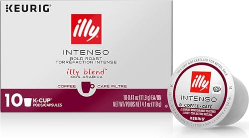 Image of illy Coffee, Dark Roast, K-Cup for Keurig, 100% Arabica Bean Signature Italian Blend, Premium Gourmet Roast Single Serve Drip Coffee