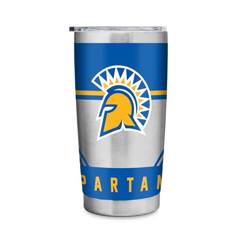 Rico Industries NCAA San Jose State Spartans Standard 20oz Stainless Steel Tumbler with Lid - Great For Coffee, Tea, Water or Cocktails