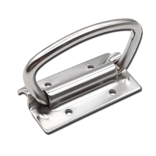 304 Stainless Steel/201/Iron Cabinet Case Tool Box Handle Folding Handles 1Pcs(304 Stainless Steel)
