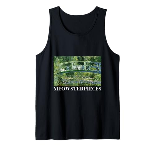 MEOWSTERPIECES   Pintura al óleo antigua divertida para amantes de los gatos Camiseta sin Mangas