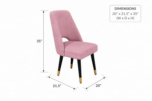 Image of WOODEN SPACE 4 Seater Wooden Dining Table Set | Urban Marble Top Dining Table with Chairs for Dining Room & Kitchen (Modern Vintage Pink) (42 x 42 x 30 inch)