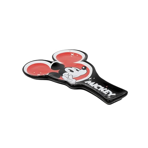 Silver Buffalo Disney Mickey Mouse Sculpted Ceramic Spoon Rest, 8.11” x 5.43”
