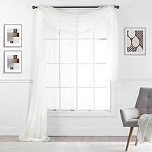 Empire Home 216" Long Sheer Window Valance/Scarf - Over 20 Colors! Beige