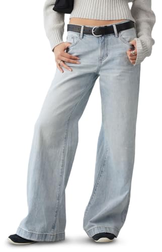 PacSun Women's Lena Low Rise Super Baggy Jeans Light Blue Size 25