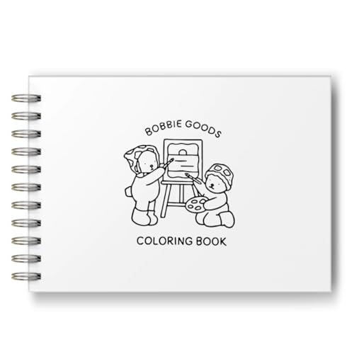 Bobbie Goods Livro de Colorir Infantil, Capa Dura, 50 Páginas A5, Rosa