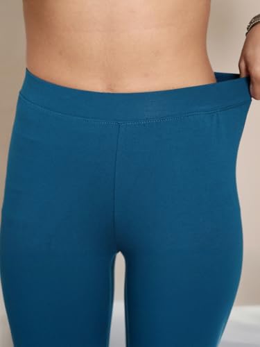 Image of TWIN BIRDS Women Viscose Ankle Leggings | Stretchable Kurti Wear Bottom