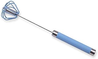 Miracle Whisk Hand Push Mixer for Cooking Egg Beater Stainless Steel & Silicone 10 Miracle Whisk, Mechanical Milk and Blender, No Batteries Hand Push Mix Whip, Self Mixer, By CASASUNCO (SKY BLUE)
